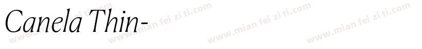 Canela Thin字体转换